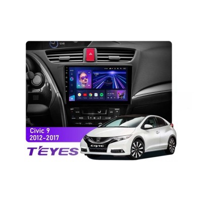Штатна магнітола Teyes CC3 6+128 Gb 360° Honda Civic 9 FK FB 2012-2017 9"