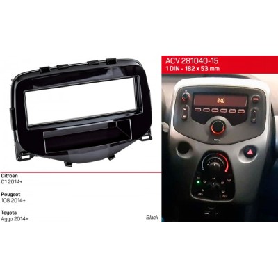 Перехідна рамка ACV Citroen C1, Peugeot 108, Toyota Aygo (281040-15)