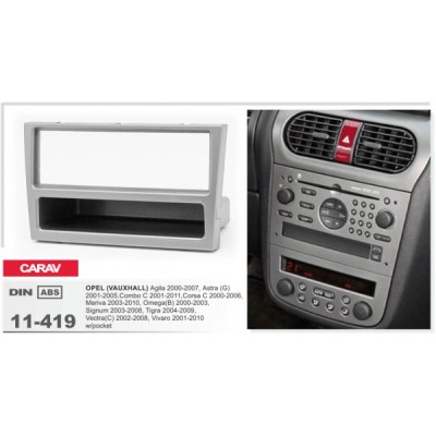 Перехідна рамка Carav Opel Agila, Combo, Corsa, Meriva, Omega, Signum, Tigra, Vectra, Vivaro (11-419)