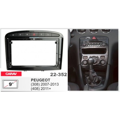 Перехідна рамка Carav Peugeot 308, 408 (22-352)