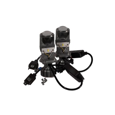 Комплект светодиодных линз HeadLight BI-LED H4 20/20W mini