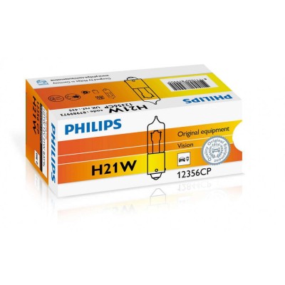 Комплект галогенових ламп Philips H21W, 10шт/картон 12356CP