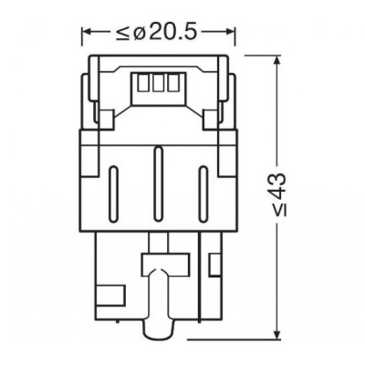 Габариты Osram LEDriving SL 7505DWP-02B W21W