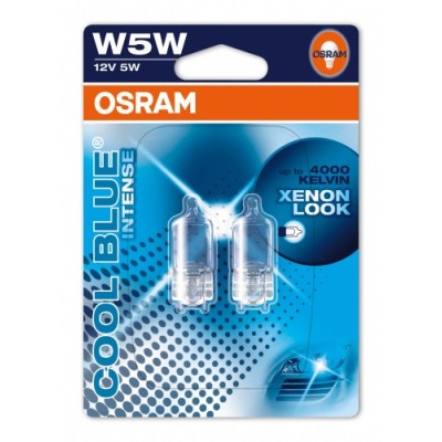 Галогенна лампа OSRAM 2825 Cool Blue Intense Halogen W5W 12V W2,1X9,5D 2X10 Blister