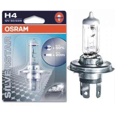 Галогенна лампа OSRAM H4 64193SV2 Silver Star 2.0 60/55W P43T 12V 10X1 Blister