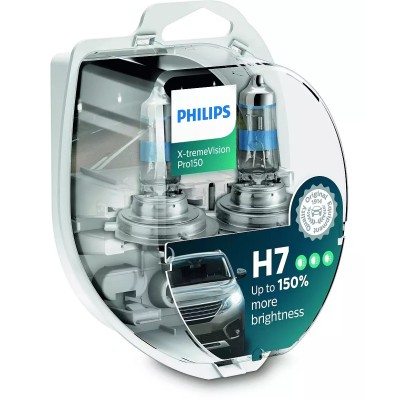 Галогенная лампа PHILIPS 12972XVPS2 H7 55W 12V X-tremeVision Pro150 +150%
