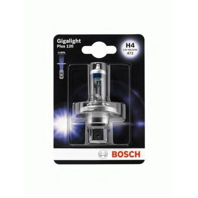 Галогеновая лампа BOSCH Gigalight Plus 120% H4 60/55W 12V P43t (1987301109) 1шт./блистер