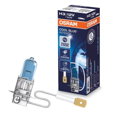 Галогеновая лампа OSRAM H3 64151CBI 55W 12V Pk22S CoolBlueIntence +20% 4200K FS 10X10X1