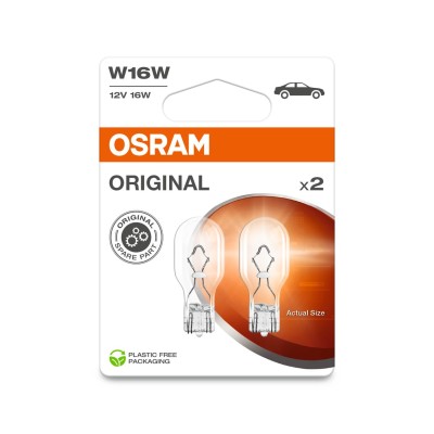 Комплект вказівних ламп розжарювання OSRAM 921-2BL W16W 12V W2.1X9.5D Blister (2 шт)