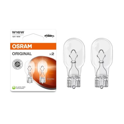 Комплект вказівних ламп розжарювання OSRAM 921-2BL W16W 12V W2.1X9.5D Blister (2 шт)