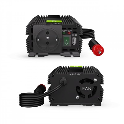 Преобразователь напряжения Green Cell 12V to 230V 150W/300W с USB