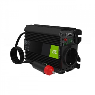Преобразователь напряжения Green Cell 12V to 230V 150W/300W с USB