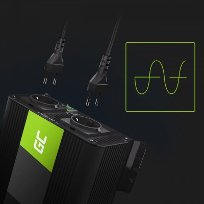 Преобразователь напряжения Green Cell 12V to 230V 1000W/2000W чистий синус
