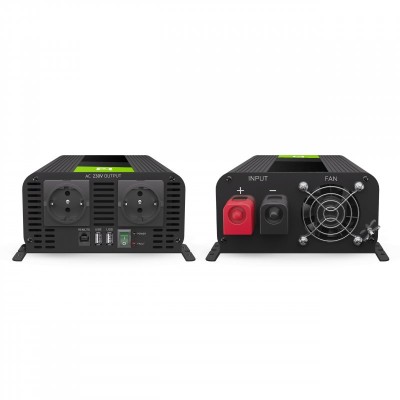 Преобразователь напряжения Green Cell 12V to 230V 1000W/2000W чистий синус