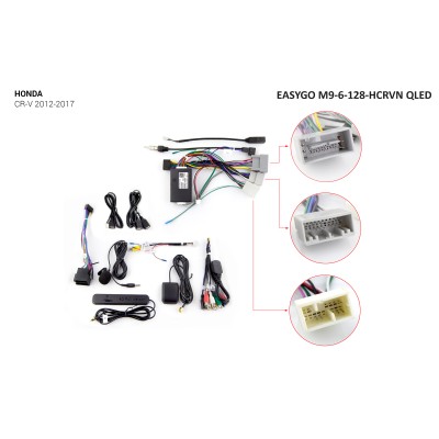 Штатная автомагнитола EasyGo M9-6-128-HCRVN QLED Honda CR-V 2012-2017