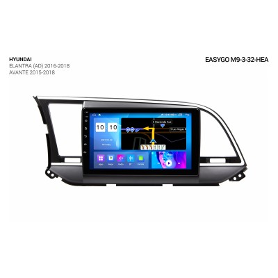 Штатная автомагнитола EasyGo M9-3-32-HEA Hyundai Elantra (AD) 2016-2018, Avante 2015-2018