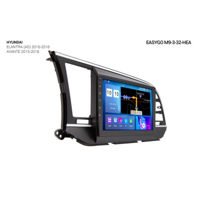 Штатна автомагнітола EasyGo M9-3-32-HEA Hyundai Elantra (AD) 2016-2018, Avante 2015-2018