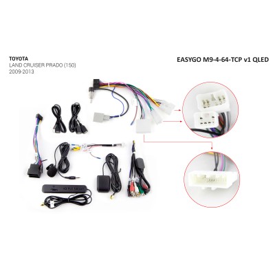 Штатное головное устройство EasyGo M9-4-64-TCP v1 QLED Toyota Land Cruiser Prado (150)