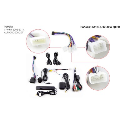 Штатное головное устройство EasyGo M10-3-32-TCA QLED Toyota Camry, Aurion