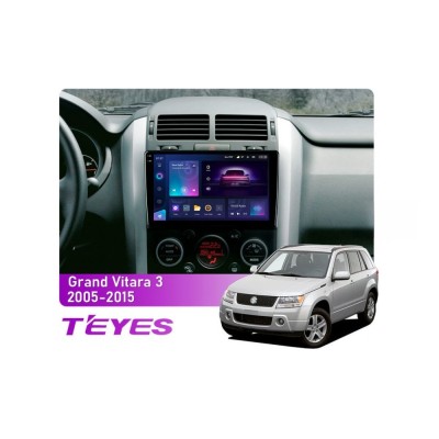 Штатна магнітола Teyes CC3 2k 4+64 Gb Suzuki Grand Vitara 3 (1 Din) 2005-2015 9"
