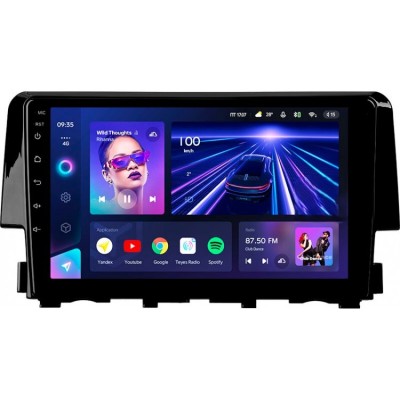 Штатна магнітола Teyes CC3 4+64 Gb Honda Civic 10 FC FK 2015-2020 9"