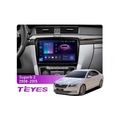 Штатна магнітола Teyes CC3 2k 4+64 Gb Skoda Superb 2 B6 2008-2015 10"