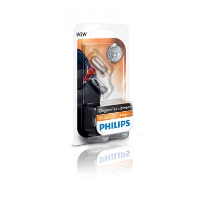Комплект галогенових ламп Philips W3W, 2шт/блістер 12256B2
