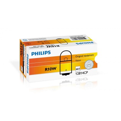 Комплект галогенових ламп Philips R10W, 10шт/картон 12814CP
