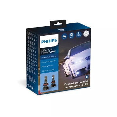 LED лампа PHILIPS H8/H11/H16 11366U90CWX2 Fog Ultinon Pro9000 +250% 12/24V