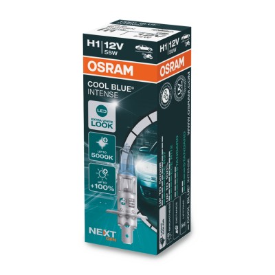 Галогенова лампа Osram H1 12V 55W P14.5s Cool Blue Intense Next Gen +100% 1 лампа (64150CBN)