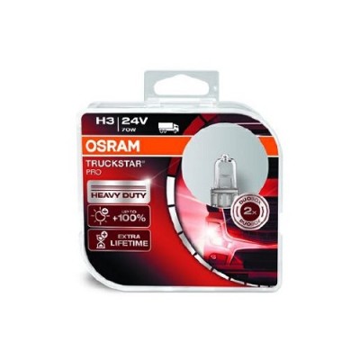 Галогенна лампа OSRAM 64156TSP H3 24V 70W P22S 10X2 HardDuopet