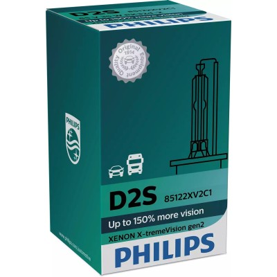 Ксенонова лампа PHILIPS 85122XV2C1 D2S 85V 35W P32d-2 X-tremeVision gen2 +150%