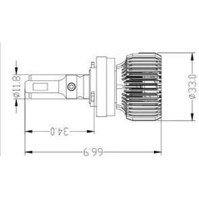 Світлодіодні лампи Prime-X R Pro Н11 (5000K) (2 шт)