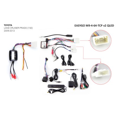 Штатное головное устройство EasyGo M9-4-64-TCP v2 QLED Toyota Land Cruiser Prado (150)