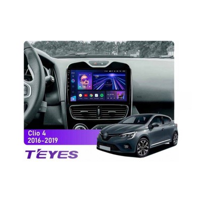 Штатна магнітола Teyes CC3 6+128 Gb Renault Clio 4 BH98 KH98 2016-2019 10"