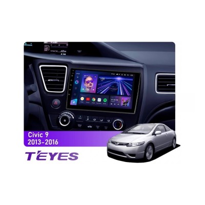Штатна магнітола Teyes CC3 6+128 Gb 360° Honda Civic 9 Middle East 2013-2016 9"