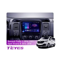 Штатна магнітола Teyes CC3 2k 6+128 Gb Renault Trafic 3 2014-2021 / Opel Vivaro B 2014-2018 9"