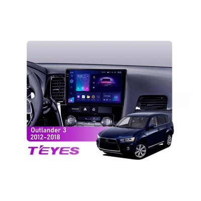 Штатна магнітола Teyes CC3 2k 4+64 Gb Mitsubishi Outlander 3 GF0W GG0W (1 Din) 2012-2018 10"