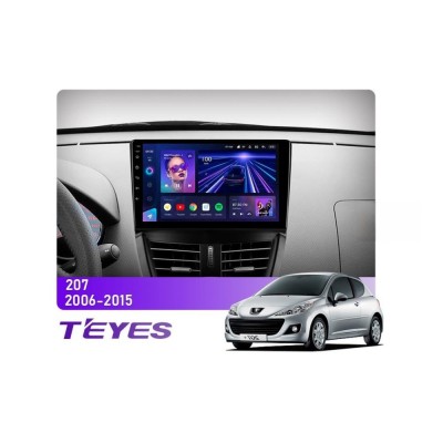 Штатна магнітола Teyes CC3 6+128 Gb 360° Peugeot 207 2006-2015 9"