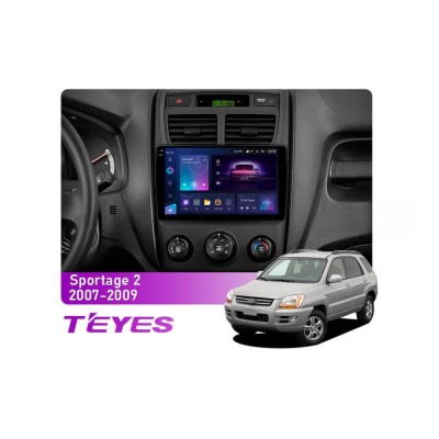 Штатна магнітола Teyes CC3 2k 6+128 Gb Kia Sportage 2 2007-2009 9"