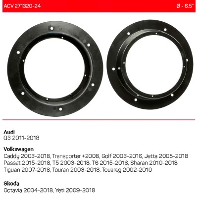 Проставки під динаміки ACV 271320-24 для автомобілів Audi, Skoda, Volkswagen