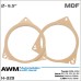 Проставки под динамики AWM H-329 для автомобилей Toyota, Lexus, Daihatsu, LADA