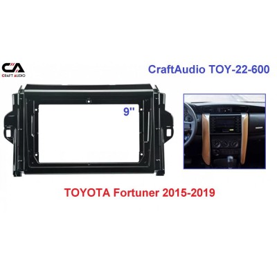 Рамка переходная CraftAudio TOY-22-600 TOYOTA Fortuner 2015-2019 9"