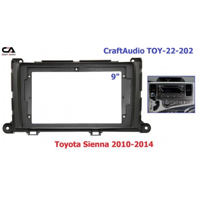 Рамка переходная CraftAudio TOY-22-202 Toyota Sienna 2010-2014 9"
