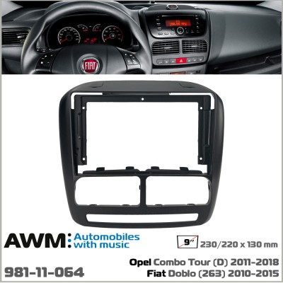 Перехідна рамка AWM Opel Combo, Fiat Doblo (981-11-064)