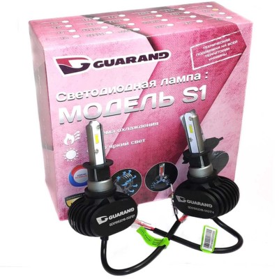 Світлодіодні лампи LED Guarand S1 H3 CSP 5000k 4000Lm 35w 12-24v