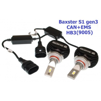 Комплект LED ламп BAXSTER S1 gen3 HB3 5000K 4000lm CAN+AMS