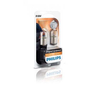 Комплект галогенових ламп Philips R10W, 2шт/блістер 12814B2