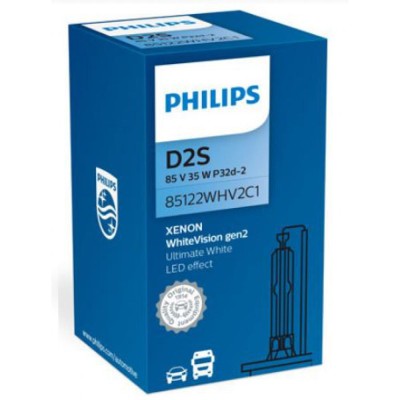 Лампа ксеноновая PHILIPS D2S WhiteVision gen2 85V 35W 5000K (85122WHV2C1) -1шт.