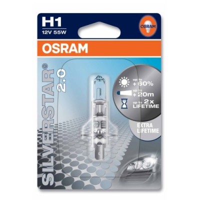 Галогенна лампа OSRAM H1 64150SV2-01B 12V 55W P14.5S 10X1 Blister